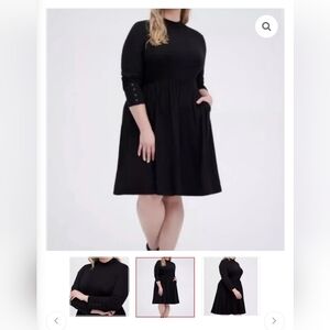 Torrid Black Long Sleeve Dress